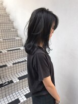 フロート 小阪店(float)&nbsp;黒髮ミディ_マニッシュショート,ネイビーカラー,フレンチボブ