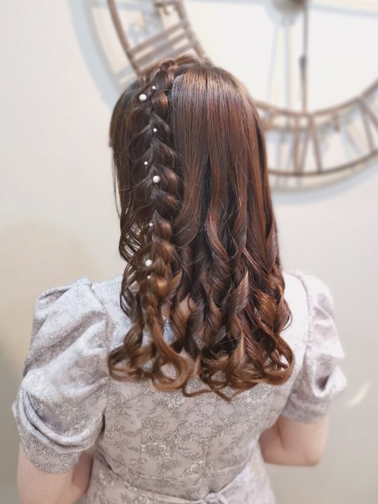あみたらしハーフアップ：L134259487｜ミント(MINT)のヘアスタイル