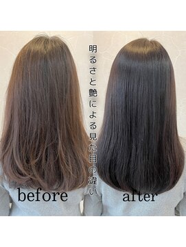 ジーナ 銀座(Zina) 髪質改善＊マロンベージュ＊20代30代40代＊かきあげ【Zina銀座】