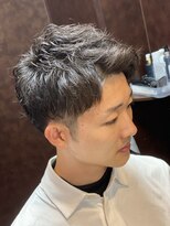 ヒロギンザ 田町店(HIRO GINZA) アップバングショート【ツーブロック刈り上げ黒髪短髪】