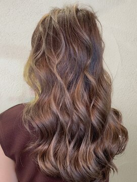 ヘアーブリーズ(hair breeze) 20代30代大人可愛いブラウングラデーションバレイヤージュロング