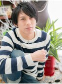 黒髪マットアッシュアシンメトリー束感ヘアc5大宮20代30代40代