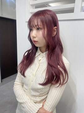ヴィア(Via) 10代20代30代/ピンクレッドカラー/チェリーピンク/髪質改善