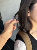 ヴォロ 佐賀(VoLo)&nbsp;ウェットヘア/オリーブベージュ/レイヤーカット/前髪