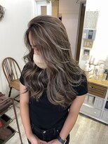 エトラ 渋谷店(etora)&nbsp;小顔 ネビージュアッシュグレージュハイライトカラー◎