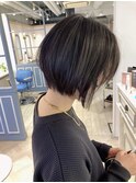 前下がりショートボブ黒髪小顔ボブ赤羽カットが上手い美容院
