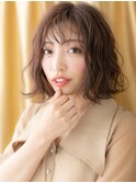 □ショコラアッシュ波巻きカールボブパーマ405戸田公園20代30代