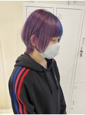 クラゲヘアー/ラベンダー/デザインカラーツートーンカラー大島