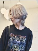 メンズセンターパートウルフ×デザインカラー