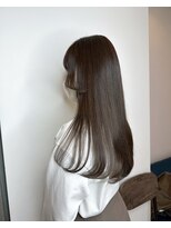 ネウィ 調布(newi)&nbsp;ロングレイヤーカット/美髪スタイル/アッシュブラック