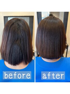 グロス(gloss) 【箕面豊中池田】髪質改善艶髪縮毛矯正ビフォーアフター