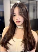 ロングレイヤーレイヤースタイル韓国風レイヤーお顔周りレイヤー
