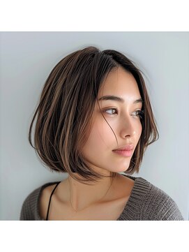 ロディーナコク 大口 新子安(rodina.coc) 30代40代50代◎大人ナチュラルボブ/白髪ぼかしハイライト