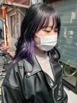 ソワンドゥブレス 瓜破店(soin de brace)&nbsp;インナーカラー×パープル