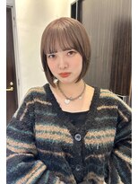 ジアン(GIEN) くすみベージュ×ボブ@吉野