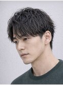 Hale刈り上げセンターパートフェザーパーマニュアンスパーマ原宿