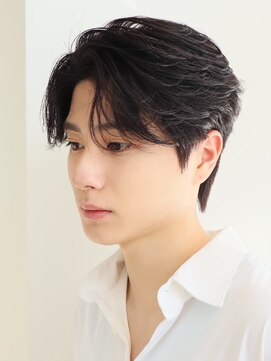 アズ ワン(AS ONE) 韓国ヘアコンマバング韓国マッシュセンターパートフェザーパーマ