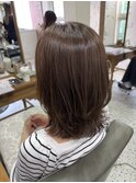 くびれロブ×オリーブベージュ◎
