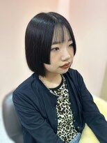 ルーム シンサイバシ(room shinsaibashi)&nbsp;ぱつっと顔周りで個性☆いつものボブにひと工夫