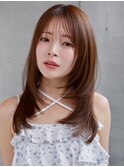 ★コテ巻き風パーマデジタルパーマ韓国風パーマ顔周りカット前髪