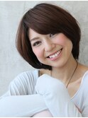 大人顔のしっとりボブは顔周りで差をつけて。【藤沢】