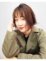 エイム ヘアメイク 横川店(eim HAIR MAKE) ピンクベージュがかわいい☆カジュアル切りっぱボブ