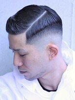 ガズル ハラジュク(GUZZLE HARAJUKU)&nbsp;七三スキンフェードパートスタイル　メンズ