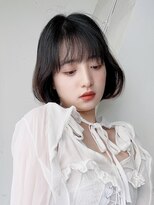 アイティー バイ アルバム 浦和店(IT by ALBUM)&nbsp;ワンホンボブダークアッシュ_グレージュカラーボブウルフ_29205