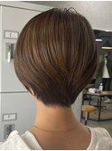 30代40代大人女性/前髪ありショートボブ/ショートヘア/髪質改善