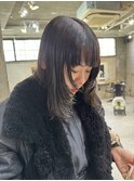 パーマ落とし/ストレートパーマ/顔まわりレイヤー/ウルフボブ