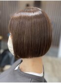 ショートカットショートボブハンサムショートグレージュカラー