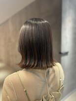 エミュ 伏見 国際センター(emu)&nbsp;ボブ/外ハネボブ/切りっぱなし/美髪/ベージュカラー