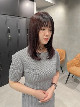 シャルムバイケンジ(Charm.by KENJE) 【レイヤーカット×レッドカラー】人気*「トレンドスタイル」