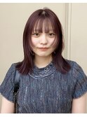 ピンクパープル/ピンクラベンダー/ブリーチなし/顔まわり