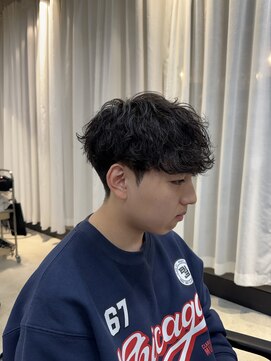 サップ 茨木店(Sup) 波巻きパーマ メンズマッシュ 刈り上げ