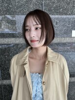 ミニボブフェイスレイヤー姫カットシースルーバング