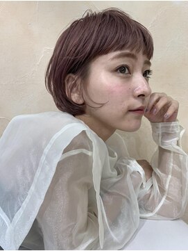 カロン トウキョウ 中野北口店(Kalon Tokyo) ピンクベージュ×ショートボブ