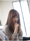 フリンジバング×ナチュラルストレート