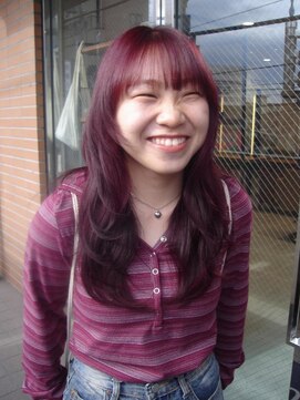 ボコカ(bococa) 【Vicky指名】ダブルカラーカシスレッドレイヤーカット登戸