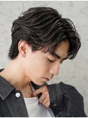 仙台センターパートフェザーパーマニュアンスパーマ刈り上げなし