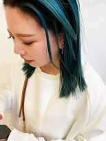 デコラ DECOR ブルーグリーンのインナーカラー