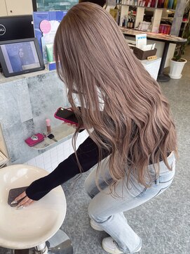 美容室 サワコ 国府店(SAWAKO) 柔色クリアパールミルクティー