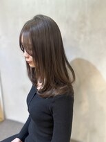 エル バイ ホーム(L by HOME)&nbsp;ミディアム レイヤーカット ワンカール モカブラウン