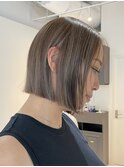 ハイライトカラーミルクティーベージュケアブリーチダブルカラー