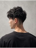 黒髪ラフパーマ×ショートマッシュ