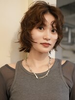 ノラ シブヤ(NORA) 小顔ミディアムパーマミディアムデジタルパーマボブパーマ前髪