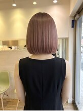 ロータス ヘアデザイン 船橋店(Lotus Hair Design)&nbsp;☆　ボブ　ｘ　ベージューピンク　☆　/ボブ/ハイトーン/船橋