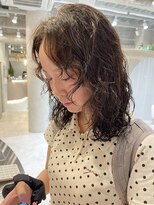 ムクコア(Muk CORE) レイヤーウルフパーマボブニュアンスルーズパーマ大人可愛い川崎