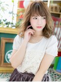 *bliss川口*抜け感演出…くせ毛風小顔ラフウェーブミディa!