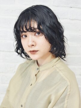ラルマミット(lalma mit) 【ウルフパーマ】黒髪 カーリーヘアー